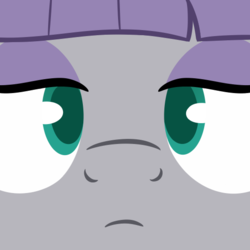 Size: 540x540 | Tagged: safe, artist:glimglam, maud pie, earth pony, pony, g4, close-up, face, female, looking at you, solo, staring into your soul