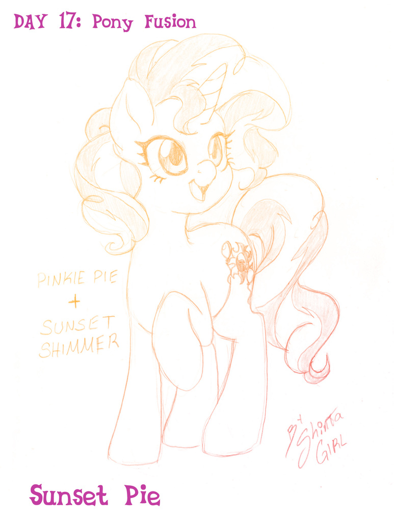 Safe Artist Shinta Girl Pinkie Pie Sunset Shimmer G