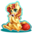 Size: 3948x4260 | Tagged: safe, artist:emberslament, artist:gaelledragons, color edit, edit, sunset shimmer, pony, unicorn, g4, collaboration, colored, cute, eating, female, food, jelly filled donut, mare, onigiri, shimmerbetes, simple background, sitting, solo, speedpaint available, transparent background