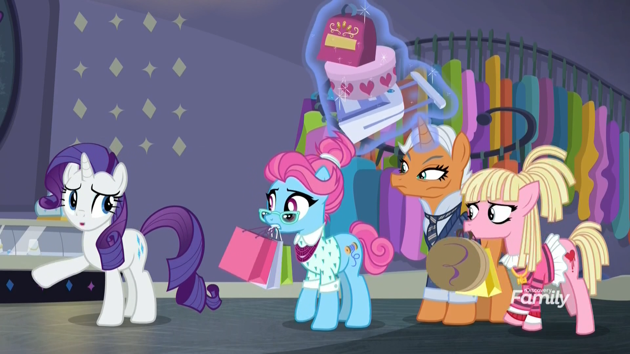#1701865 - safe, screencap, bleeding heart, blue bobbin, rarity, starke ...