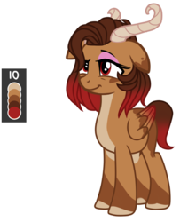 Size: 548x675 | Tagged: safe, artist:symphstudio, oc, oc only, pegasus, pony, female, horns, mare, reference sheet, simple background, solo, transparent background