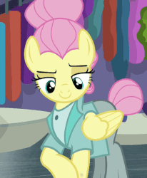 Size: 410x497 | Tagged: safe, screencap, fluttershy, pony, fake it 'til you make it, g4, season 8, animated, cropped, dusting, female, gif, loop, severeshy, solo