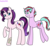 Size: 1280x1280 | Tagged: safe, artist:hayley566, oc, oc only, oc:daylight gleam, oc:evening glitter, pony, unicorn, icey-verse, duo, ear piercing, earring, female, jewelry, magical lesbian spawn, mare, offspring, parent:starlight glimmer, parent:sunset shimmer, parents:shimmerglimmer, piercing, signature, simple background, sister, smiling, tattoo, transparent background