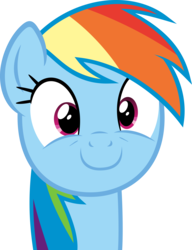 Size: 3456x4500 | Tagged: safe, artist:slb94, rainbow dash, pony, g4, testing testing 1-2-3, c:, cute, dashabetes, female, happy, simple background, smiling, solo, transparent background, vector