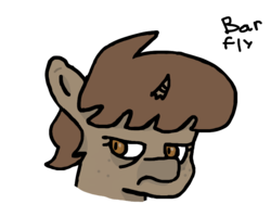 Size: 768x576 | Tagged: artist needed, safe, oc, oc only, oc:bar fly, pony, bust, simple background, solo, tired eyes