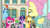 Size: 1920x1080 | Tagged: safe, screencap, applejack, fluttershy, pinkie pie, rainbow dash, rarity, smoky, smoky jr., softpad, spike, twilight sparkle, alicorn, earth pony, pegasus, pony, raccoon, fake it 'til you make it, g4, my little pony: friendship is magic, alternate hairstyle, clothes, discovery family logo, female, mare, severeshy, twilight sparkle (alicorn)