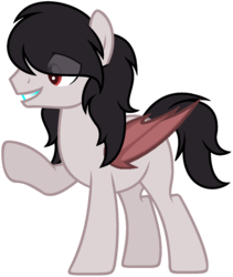Size: 1290x1528 | Tagged: safe, artist:crystalponyart7669, oc, oc only, bat pony, pony, colored wings, male, simple background, solo, stallion, transparent background