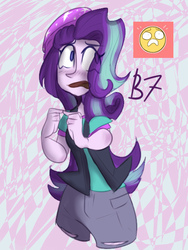 Size: 450x600 | Tagged: safe, artist:awe-thunderon, starlight glimmer, human, equestria girls, g4, beanie, female, hat, solo