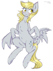 Size: 450x600 | Tagged: safe, artist:divided-s, derpy hooves, pegasus, pony, g4, butt wings, female, looking at you, mare, simple background, solo, transparent background