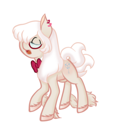 Size: 1945x2000 | Tagged: safe, artist:dookin, oc, oc:nemo von silver, earth pony, pony, bowtie, clothes, cute, eyes closed, piercing, simple background, transparent background