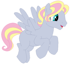 Size: 436x396 | Tagged: safe, artist:angelamusic13, oc, oc only, pegasus, pony, magical lesbian spawn, male, offspring, parent:derpy hooves, parent:fluttershy, parents:derpyshy, simple background, solo, stallion, transparent background