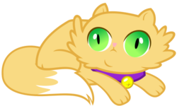 Size: 500x300 | Tagged: safe, artist:reginault, cat, g4, pinkie apple pie, .svg available, animal, bell, bell collar, collar, goldie delicious' cats, simple background, solo, svg, transparent background, vector