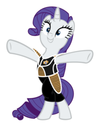 Size: 1400x1800 | Tagged: safe, artist:peternators, rarity, pony, fake it 'til you make it, g4, clothes, cosplay, costume, dragon ball, dragon ball z, female, ginyu force, pose, simple background, solo, transparent background