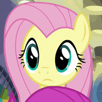 Size: 200x200 | Tagged: safe, edit, edited screencap, screencap, fluttershy, pony, fake it 'til you make it, g4, animated, cropped, cute, female, gif, impact font, reaction image, shyabetes, solo, subtitles, wow