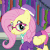 Size: 200x200 | Tagged: safe, screencap, fluttershy, pony, fake it 'til you make it, g4, season 8, animated, clothes, cropped, cute, female, gif, glasses, hat, hipstershy, one eye closed, picture for breezies, shyabetes, solo, wink