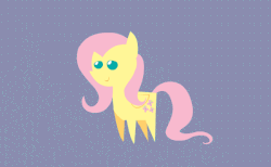 Size: 650x400 | Tagged: safe, artist:agrol, fluttershy, pegasus, pony, fake it 'til you make it, g4, season 8, animated, clothes, female, fluttergoth, gif, gray background, hipstershy, lineless, mare, pointy ponies, severeshy, simple background, solo