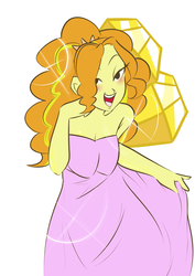 Size: 2480x3507 | Tagged: safe, artist:amazingpuffhair, adagio dazzle, equestria girls, g4, breasts, busty adagio dazzle, clothes, dress, female, high res, simple background, solo, white background
