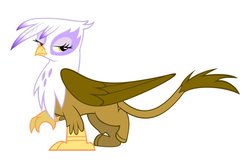 Size: 900x583 | Tagged: safe, gilda, griffon, g4, female, looking at you, raised claw, simple background, solo, white background