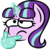 Size: 534x523 | Tagged: safe, artist:glimglam, starlight glimmer, pony, unicorn, g4, emoji, emoticon, female, frown, glowing horn, hand, horn, magic, magic hands, mare, s5 starlight, simple background, solo, thinking, transparent background, 🤔