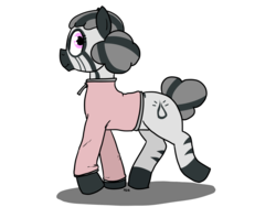 Size: 1200x900 | Tagged: safe, artist:pony quarantine, oc, oc only, oc:munyu, pony, zebra, clothes, female, simple background, solo, transparent background, trotting, zebra oc