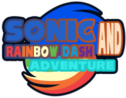 Size: 982x762 | Tagged: safe, artist:nsmah, rainbow dash, g4, crossover, logo, male, simple background, sonic the hedgehog, sonic the hedgehog (series), transparent background