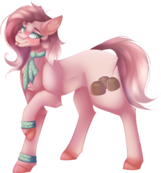 Size: 1735x1873 | Tagged: safe, artist:mauuwde, oc, oc only, oc:strawberry bonbon, earth pony, pony, female, mare, simple background, solo, tongue out, transparent background