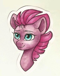 Size: 1016x1290 | Tagged: safe, artist:twixyamber, tempest shadow, pony, g4, my little pony: the movie, bust, female, portrait, solo, traditional art