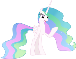 Size: 7383x5761 | Tagged: safe, artist:frownfactory, edit, editor:slayerbvc, vector edit, princess celestia, alicorn, pony, a royal problem, g4, absurd resolution, accessory-less edit, bare hooves, female, mare, raised hoof, simple background, solo, transparent background, vector