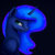 Size: 1024x1024 | Tagged: safe, artist:allforyouart, princess luna, alicorn, pony, g4, 60 min challenge, bust, ethereal mane, female, mare, portrait, signature, smiling, solo, starry mane