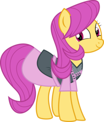Size: 5997x7054 | Tagged: safe, artist:shootingstarsentry, pursey pink, earth pony, pony, fake it 'til you make it, g4, absurd resolution, clothes, female, simple background, smiling, transparent background, vector