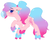 Size: 3182x2529 | Tagged: safe, artist:adostume, oc, oc only, oc:faylinn, earth pony, pony, blushing, bubblegum, ear piercing, earring, food, gum, high res, jewelry, lidded eyes, piercing, roller skates, solo