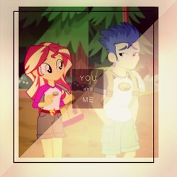 Size: 894x894 | Tagged: safe, artist:soxchester82, flash sentry, sunset shimmer, equestria girls, g4, female, male, ship:flashimmer, shipping, straight