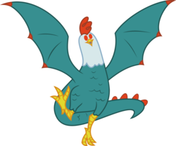 Size: 6500x5400 | Tagged: safe, artist:flizzick, cockatrice, g4, .svg available, absurd resolution, red eyes, simple background, solo, spread wings, transparent background, vector, wings