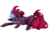 Size: 4032x3024 | Tagged: safe, artist:micropixels, tempest shadow, pony, g4, my little pony: the movie, broken horn, eyes closed, female, horn, prone, simple background, sleeping, solo, transparent background