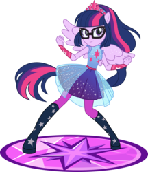 Size: 1730x2000 | Tagged: safe, artist:phucknuckl, part of a set, sci-twi, twilight sparkle, equestria girls, equestria girls series, forgotten friendship, g4, clothes, female, inkscape, ponied up, sci-twilicorn, simple background, smiling, solo, transparent background, vector