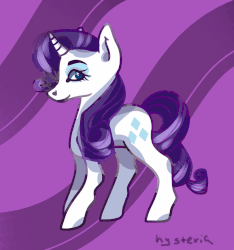 Size: 1280x1365 | Tagged: safe, artist:hysteri-a13, rarity, pony, unicorn, g4, animated, blinking, female, smiling, solo