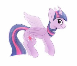 Size: 1500x1299 | Tagged: safe, artist:shmel, twilight sparkle, alicorn, pony, g4, female, mare, simple background, solo, twilight sparkle (alicorn), white background