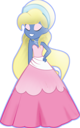 Size: 589x933 | Tagged: safe, artist:princessfireshinee, oc, oc only, oc:azure/sapphire, equestria girls, g4, clothes, crossdressing, dress, gown, never doubt azureakasapphire's involvement, simple background, solo, transparent background
