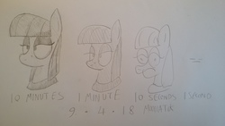 Size: 3264x1836 | Tagged: safe, artist:moonatik, maud pie, earth pony, pony, g4, challenge, female, sketch, solo, traditional art