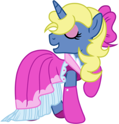 Size: 617x640 | Tagged: safe, artist:sweetie-madiselle, oc, oc only, oc:azure/sapphire, pony, g4, too many pinkie pies, crossdressing, simple background, solo, transparent background