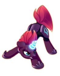 Size: 1100x1400 | Tagged: safe, artist:bobdude0, tempest shadow, pony, unicorn, g4, my little pony: the movie, angry, armor, broken horn, color outline, eye scar, female, horn, magic, mare, outline, scar, simple background, solo, transparent background
