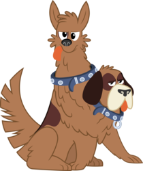 Size: 2432x2892 | Tagged: safe, artist:tourniquetmuffin, dog, orthros, g4, trade ya!, collar, dog collar, high res, multiple heads, simple background, tongue out, transparent background, two heads, vector