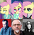 Size: 1280x1326 | Tagged: safe, edit, edited screencap, screencap, fluttershy, human, fake it 'til you make it, g4, clothes, comparison, fluttergoth, genesis, hipstershy, irl, irl human, meme, musician, peter gabriel, photo, severeshy, trio