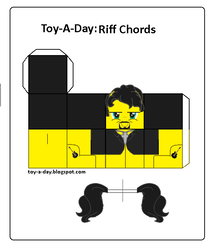 Size: 600x699 | Tagged: safe, artist:grapefruitface1, oc, oc:riff chords, pony, craft, guitar, musician, papercraft, ponified, steve lukather, toto (band), toy a day, updated