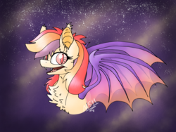 Size: 2048x1536 | Tagged: safe, artist:melonseed11, oc, oc only, bat pony, pony, bust, female, mare, portrait, solo