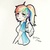 Size: 2340x2340 | Tagged: safe, artist:rikadiane, rainbow dash, human, g4, high res, humanized, ponytail, simple background, traditional art, white background, wings