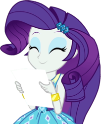 Size: 863x1058 | Tagged: safe, artist:thebarsection, rarity, equestria girls, equestria girls series, g4, clothes, cute, eyes closed, female, happy, simple background, smiling, solo, transparent background