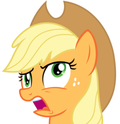 Size: 3630x3750 | Tagged: safe, artist:sketchmcreations, applejack, earth pony, pony, g4, horse play, applejack's hat, cowboy hat, faic, female, hat, high res, mare, open mouth, simple background, solo, transparent background, vector