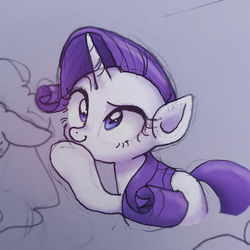 Size: 768x768 | Tagged: safe, artist:xp_r6, rarity, pony, unicorn, g4, cute, female, mare, raribetes, simple background, solo