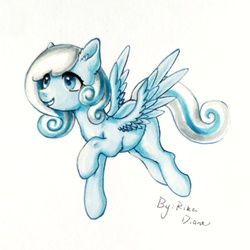 Size: 2086x2084 | Tagged: safe, artist:rikadiane, oc, oc only, oc:snowdrop, pony, high res, simple background, solo, white background